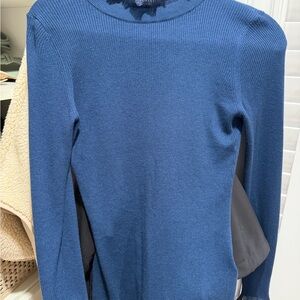 Ted Baker Cowl Frill Neck Blue Sweater